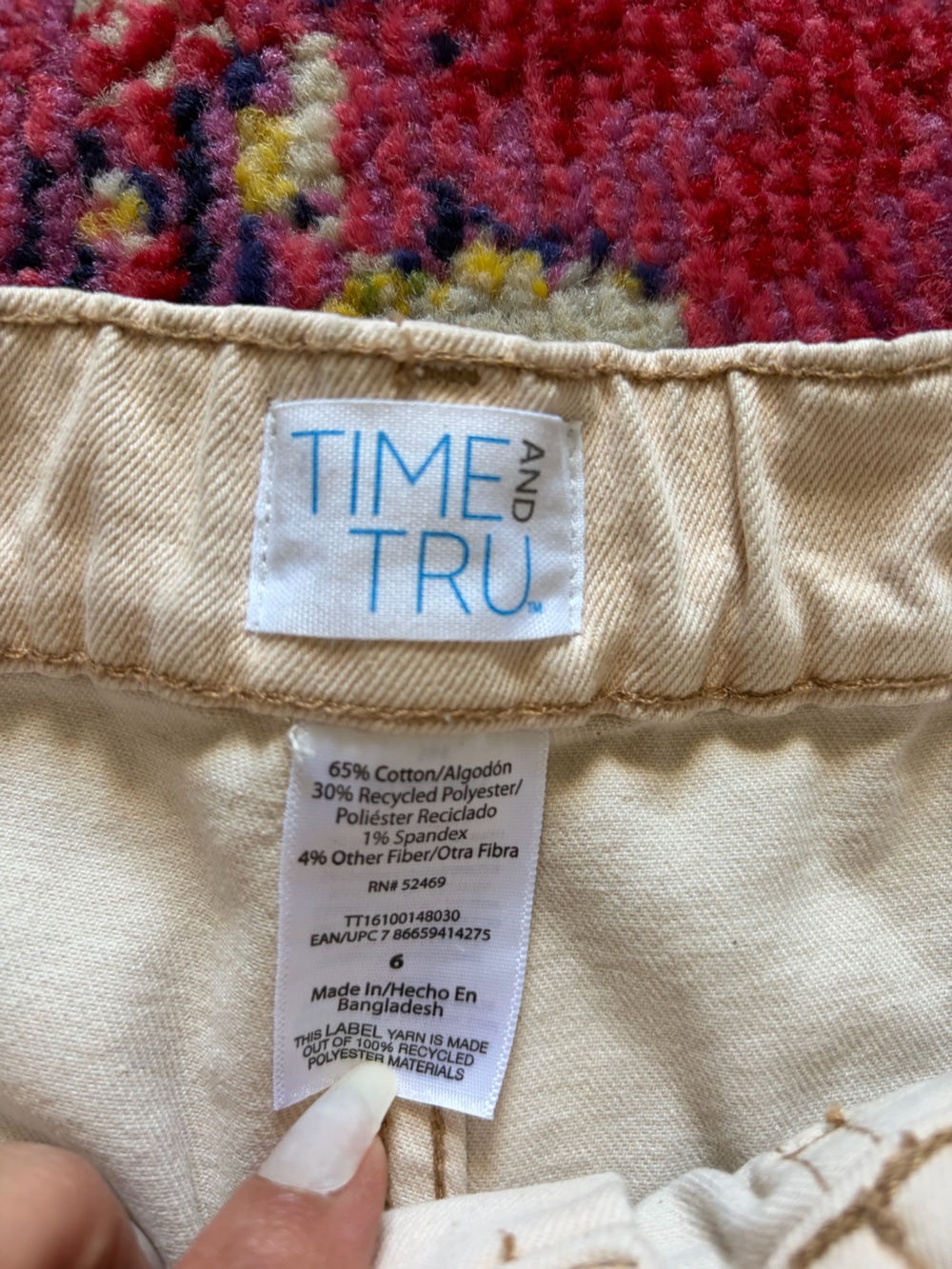 ❌SOLD DONT BUY❌ Time and Tru High-Waist Tan Paperbag Shorts - Picture 3 of 5